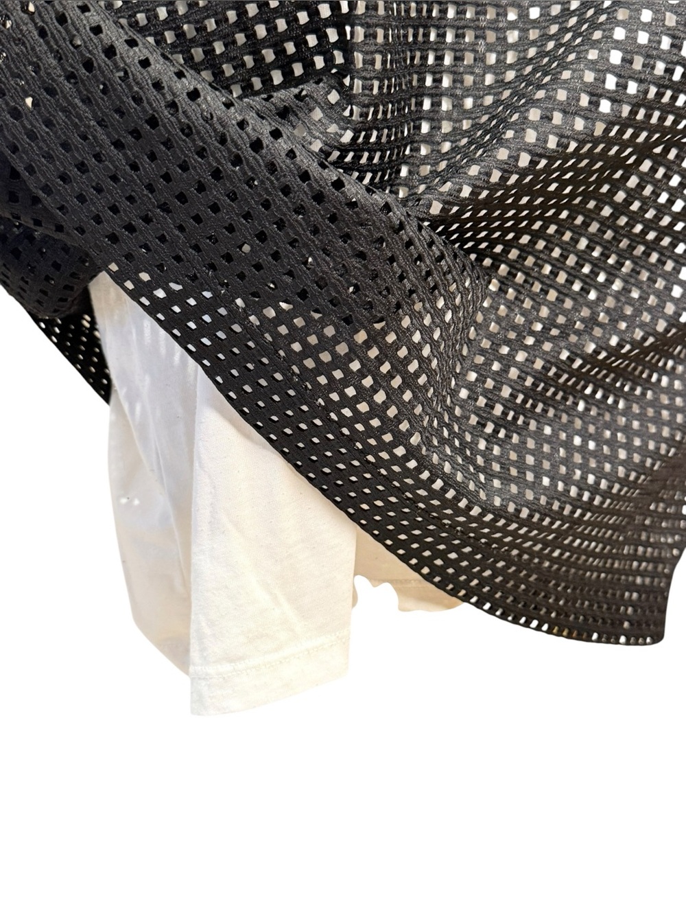 Cop.Copine Youssou Mesh Overlay Sleeveless Shift Dress Black Size 4 - Picture 5 of 8